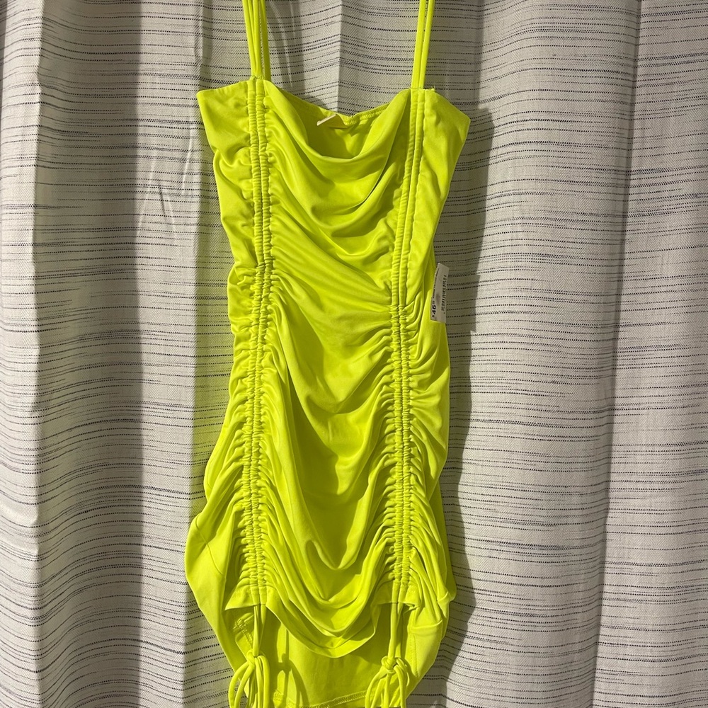 Neon yellow “Salty” party dress